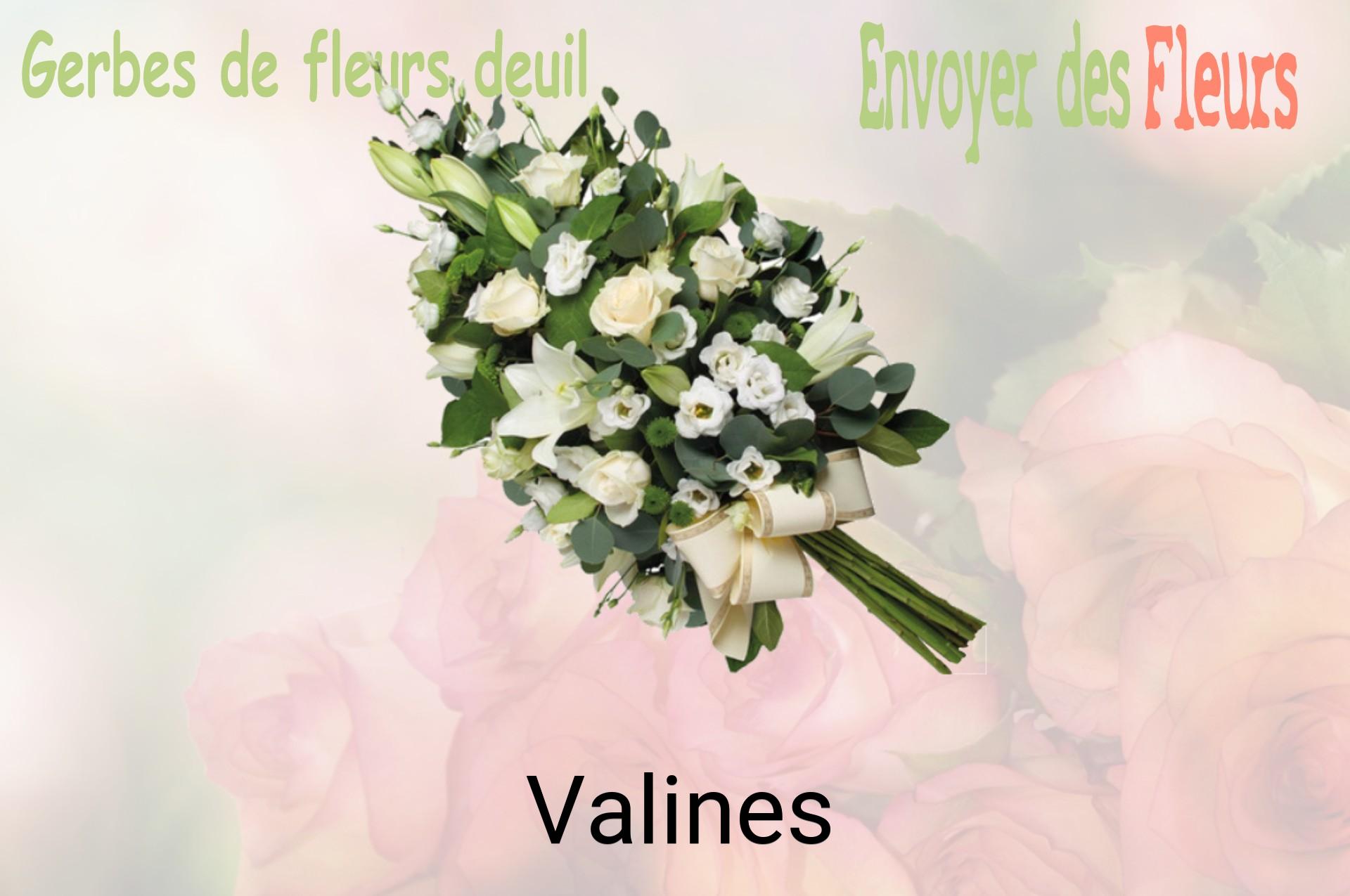 Gerbe de fleurs de deuil livrée à Valines